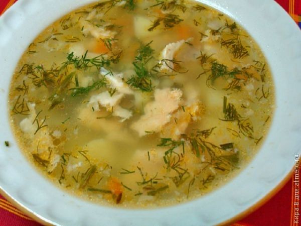 Суп из головы семги рецепт